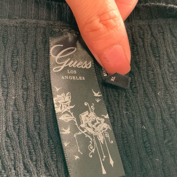 Guess Black Button Down Sweater Size XL - Picture 9 of 10
